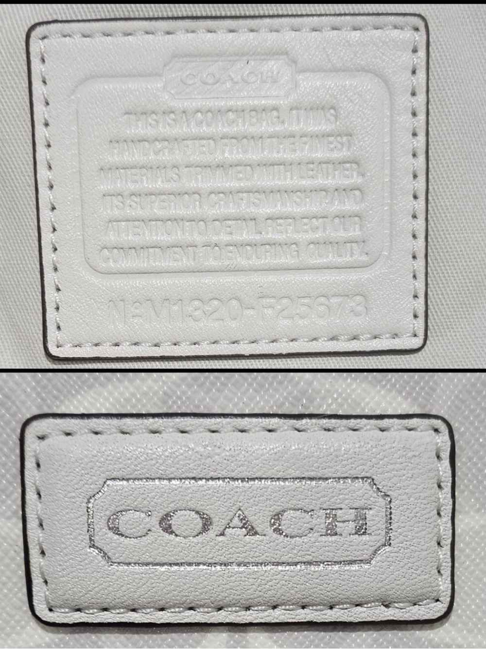 Coach Park Metro Dream Structured White Patterned Tote Bag with Top Handles - Picture 2 of 9